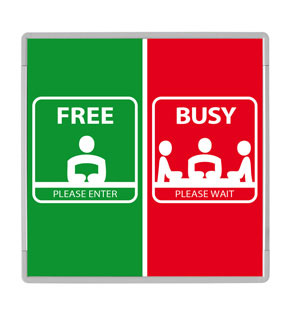 'Free / Busy' - Schild für die Tür