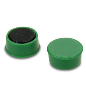 Haftmagnete 16 mm grün (10-er Set)