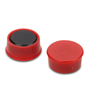 Holding magnets 16 mm red (set of 10)