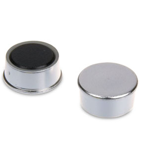 Haftmagnete 16 mm silber (10-er Set)