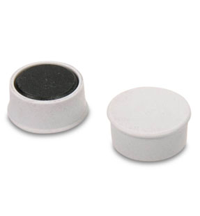 Haftmagnete 16 mm weiß (10-er Set)