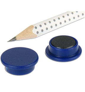 Haftmagnete 20 mm blau (10-er Set)