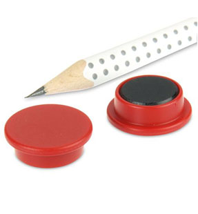 Holding magnets 20 mm red (set of 10)