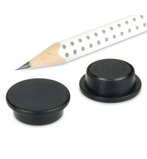 Haftmagnete 20 mm schwarz (10-er Set)