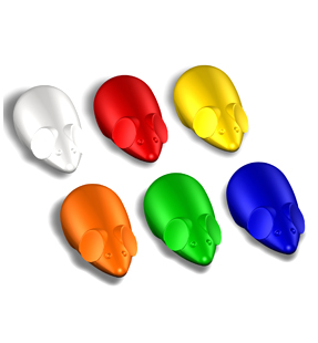 Farbliche Magnete in Mausform