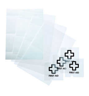 Set 10 Zusatzfolien 105x105 mm