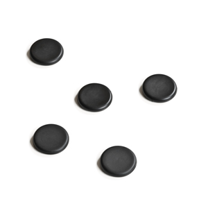 Glasboard-Magnet 30 mm schwarz (5-er Set)