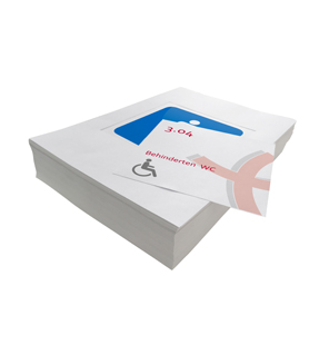 Milchglasfolie 5er Set 148 x 337 mm