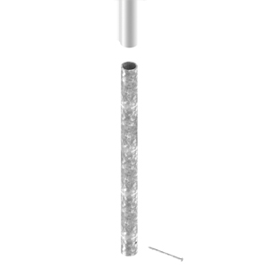 Mittiger Pfosten, 2000 mm, zum Einbetonieren