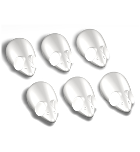 weiße Magnete in Mausform