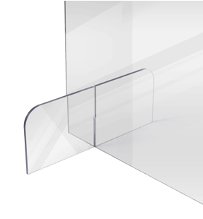 Tischschutzwand aus Acrylglas mit leichter Monatge
