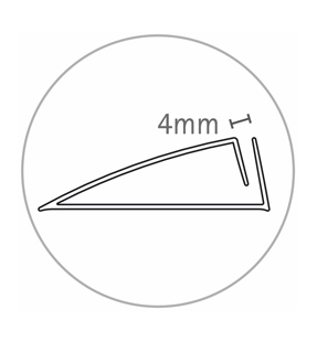 Tischaufsteller mit Alu-Basis für 4 mm starke Platten