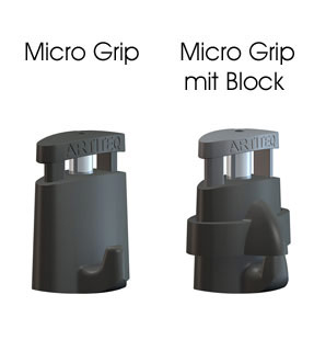 ArtiTeq Haken für Trennwand mit 'Micro Grip' und 'Micro Grip mit Block' Bilderhaken