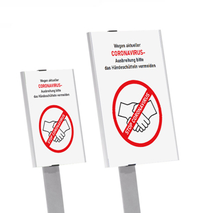 Durable Bodenaufsteller mit 'Info Sign' Schilder in Format DIN A3, DIN A4