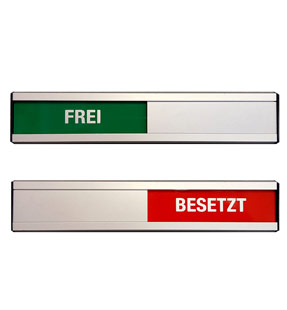 'Frei/Besetzt'-Anzeige aus Aluminium Profil