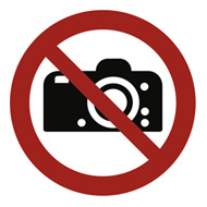 Verbotsschild 'Fotografieren verboten' aus Alu oder Folie
