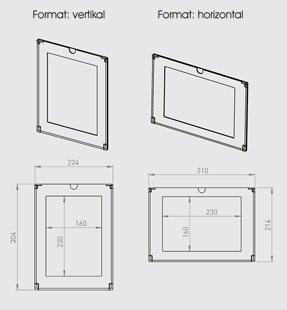 Infotasche mit Fenster DIN A4 in verschiedenen Formaten