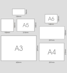 Kassettenschild in Formaten DIN A3, A4, A5, A6 u.a.