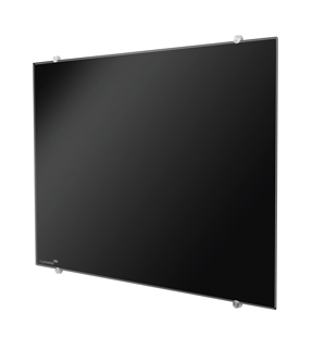 Rahmenlose Glas-Wandtafel in Farbe schwarz