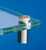 Acrylglas Wechselschild mit Messing-Abstandshalter 20mm veredelt in Chrom