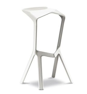Miura Designerstuhl in grau-weißer Farbe