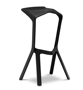 Miura Designerstuhl in schwarzer Farbe