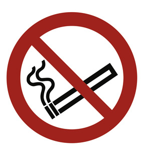 Rauchen verboten Symbolschild gemäß ASR A1.3 und ISO 7010