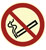 Langnachleuchtendes 'Rauchen verboten'-Symbolschild aus Aluminium, Kunststoff, Folie
