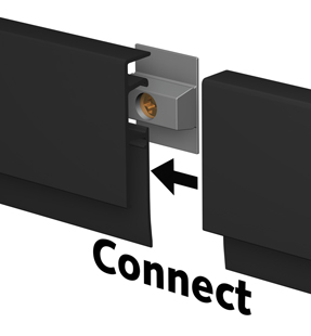 Wandschiene mit Click&Connect-Verschlüsse-System