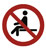 Sitzen verboten Symbolschild aus selbstklebender Folie