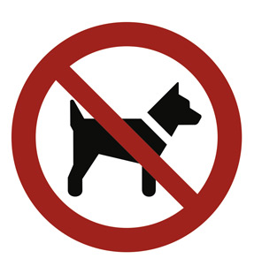 Schild Hundeverbot gilt für andere Tiere