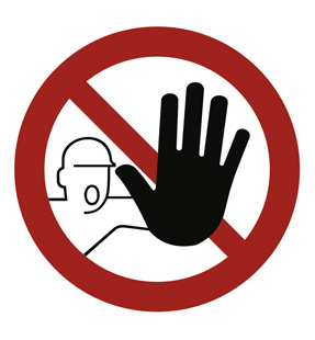 Zutritt für Unbefugte verboten aus Alu, Kunststoff oder Folie