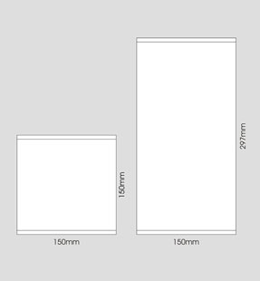 Türschild in Größen 150x150 mm und 150x297 mm