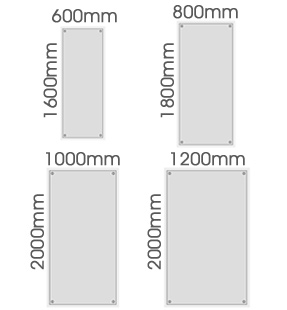 X-Banner Halter in Größe bis zum 1200x2000mm